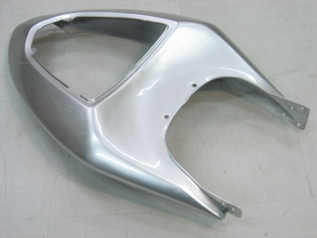 2005-2006 Kawasaki ZX6R 636 Amotopart Fairings Silver & Red Flame Ninja Racing Customs Fairing