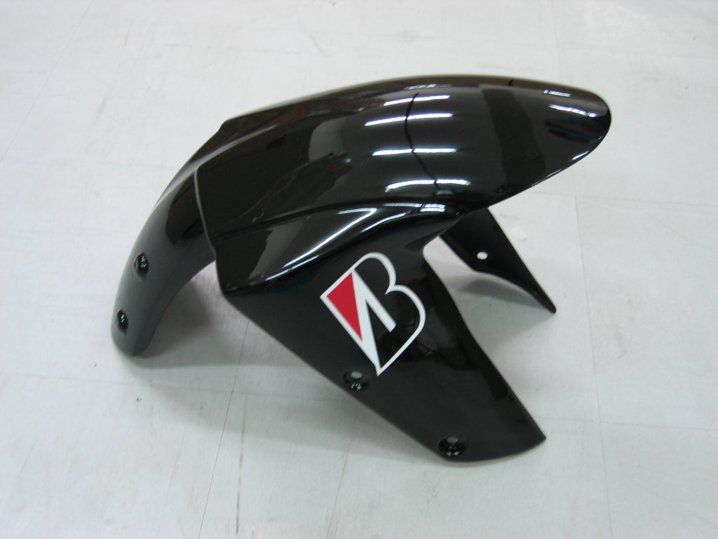 2005-2006 Kawasaki ZX6R 636 Amotopart Fairings Green Black No.14 ZX6R Racing Customs Fairing