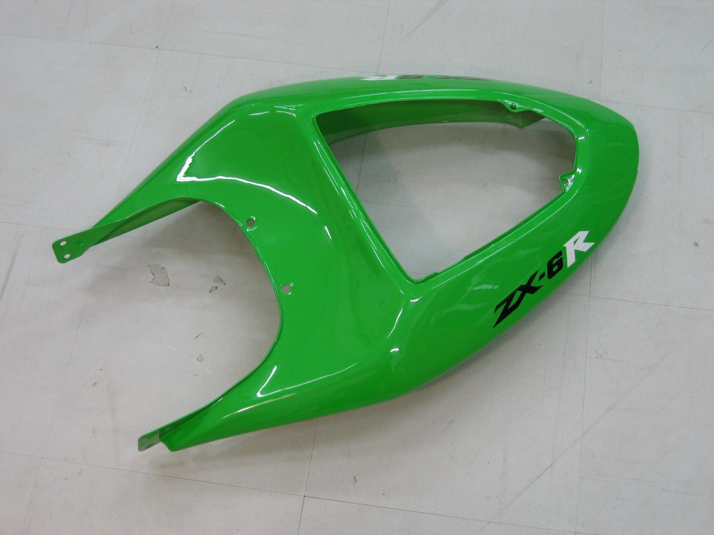 2005-2006 Kawasaki ZX6R 636 Amotopart Fairings Green Black Ninja Racing Customs Fairing