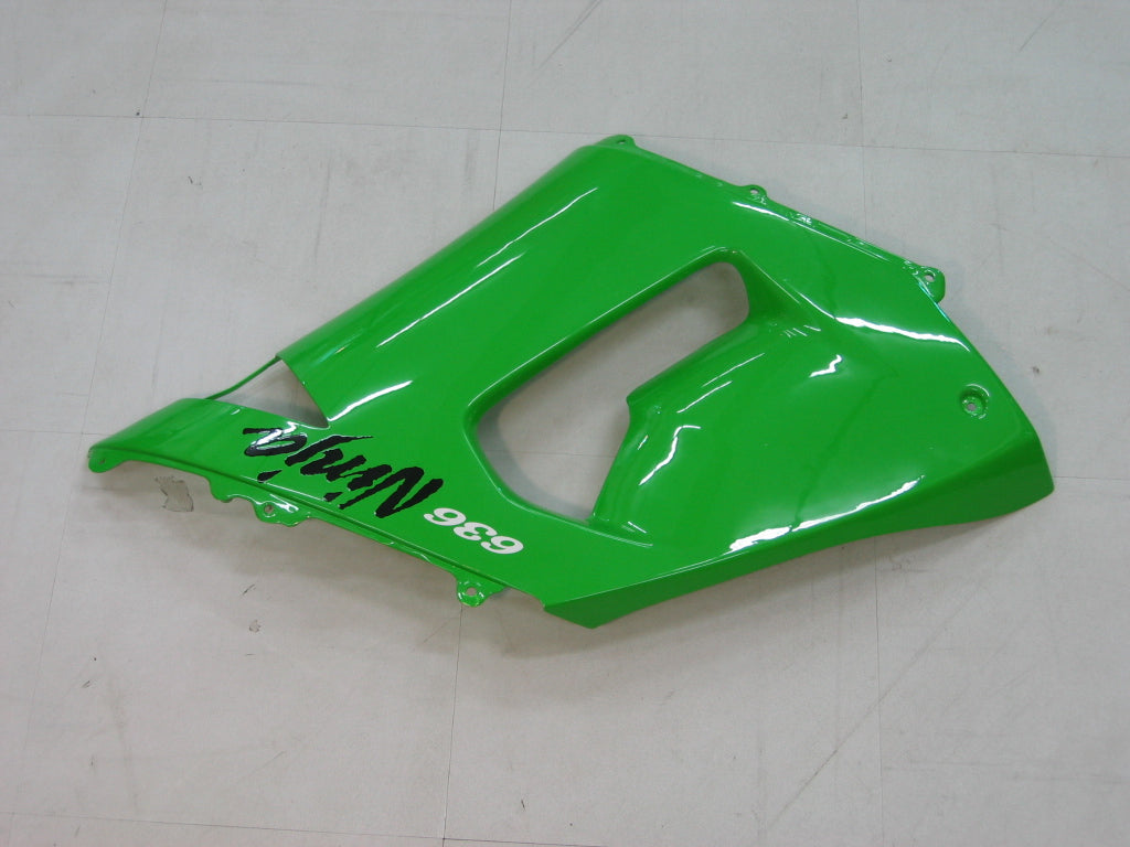 2005-2006 Kawasaki ZX6R 636 Amotopart Fairings Green Black Ninja Racing Customs Fairing