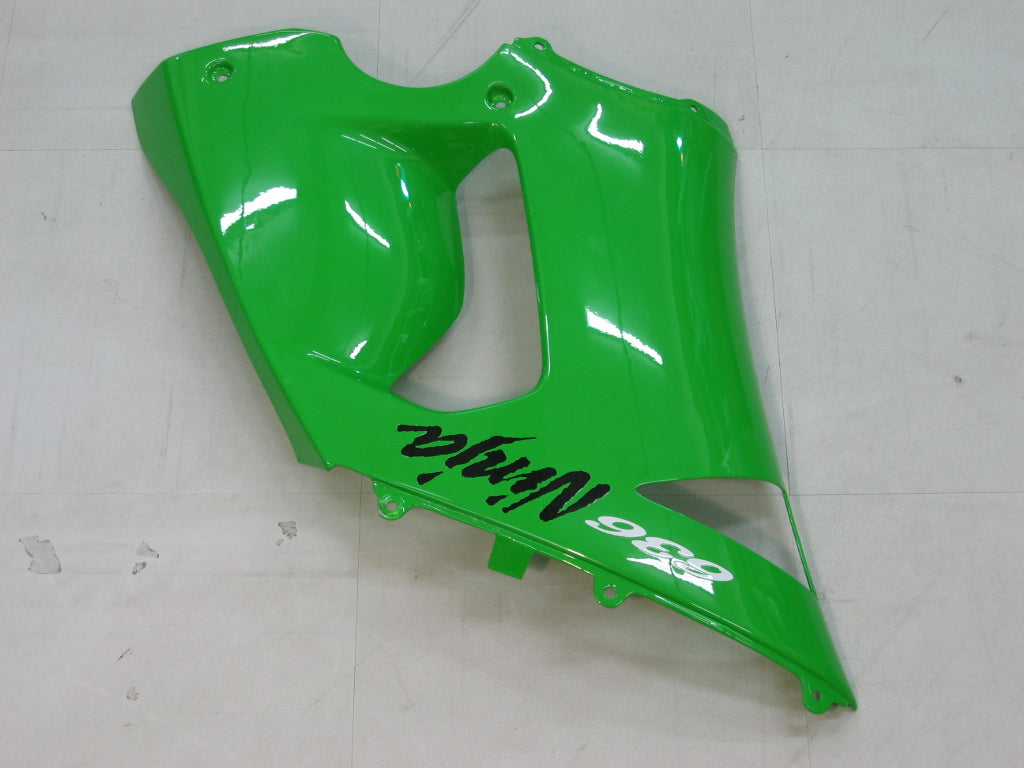 2005-2006 Kawasaki ZX6R 636 Amotopart Fairings Green Black Ninja Racing Customs Fairing