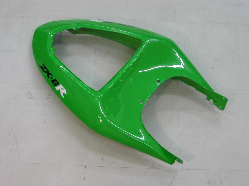 2005-2006 Kawasaki ZX6R 636 Amotopart Fairings Green Black Ninja Racing Customs Fairing