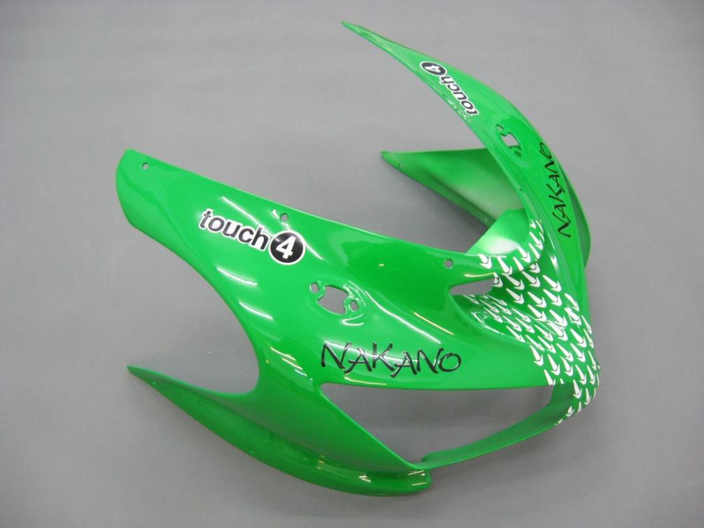 2005-2006 Kawasaki ZX6R 636 Amotopart Fairings Green Black No.56 Nakano Racing Customs Fairing