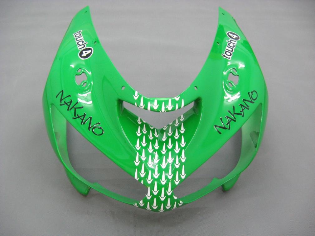 2005-2006 Kawasaki ZX6R 636 Amotopart Fairings Green Black No.56 Nakano Racing Customs Fairing