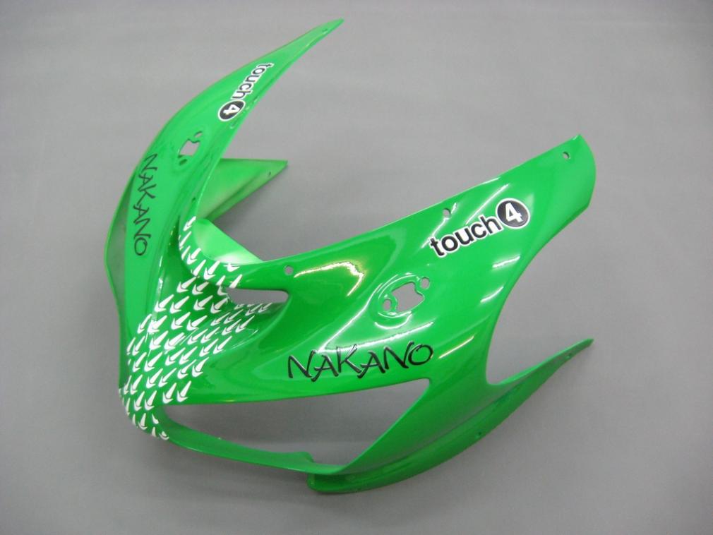 2005-2006 Kawasaki ZX6R 636 Amotopart Fairings Green Black No.56 Nakano Racing Customs Fairing