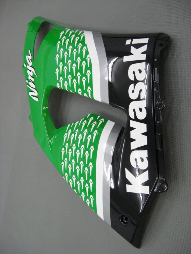 2005-2006 Kawasaki ZX6R 636 Amotopart Fairings Green Black No.56 Nakano Racing Customs Fairing