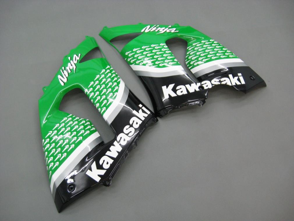 2005-2006 Kawasaki ZX6R 636 Amotopart Fairings Green Black No.56 Nakano Racing Customs Fairing