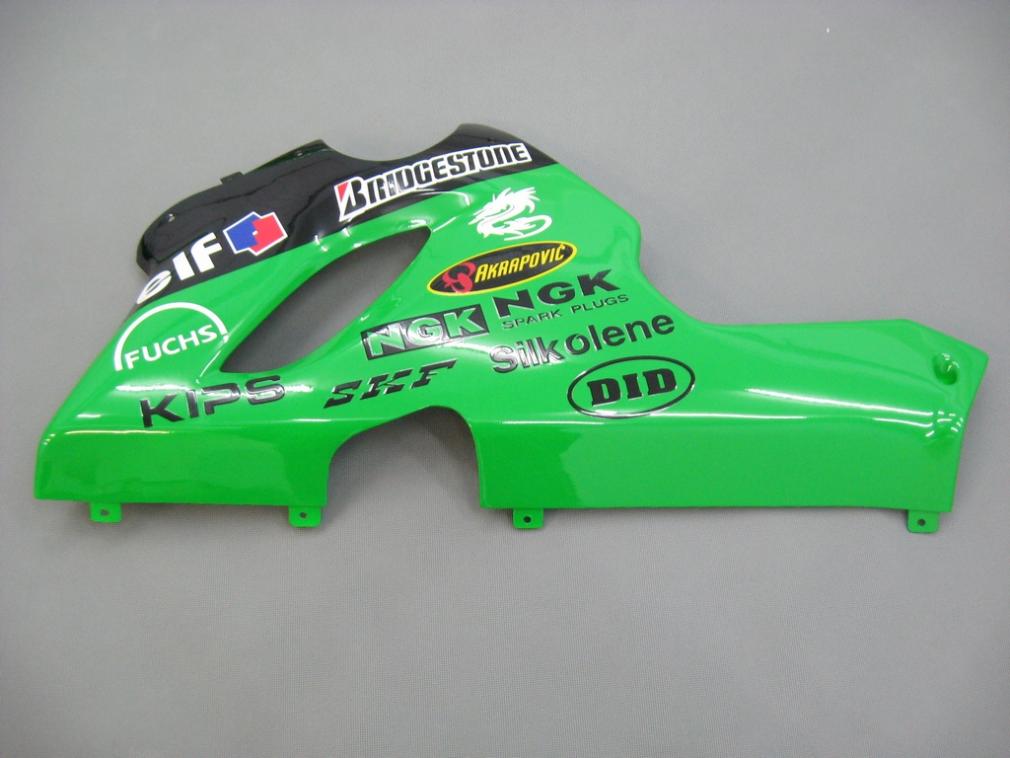 2005-2006 Kawasaki ZX6R 636 Amotopart Fairings Green Black No.56 Nakano Racing Customs Fairing