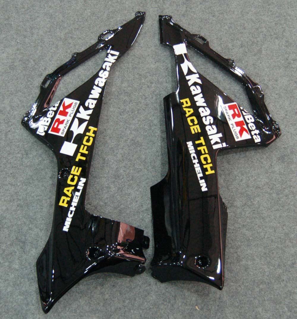 2007-2008 Kawasaki ZX6R Amotopart Fairing Black Kit