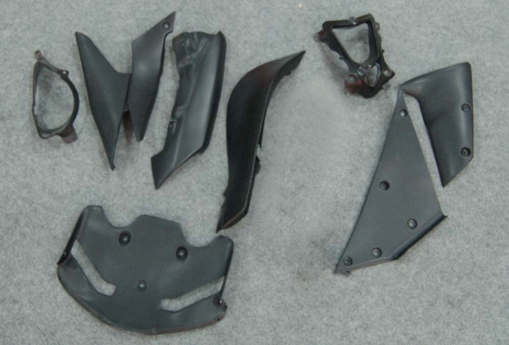 2007-2008 Kawasaki ZX6R Amotopart Fairing Black Kit