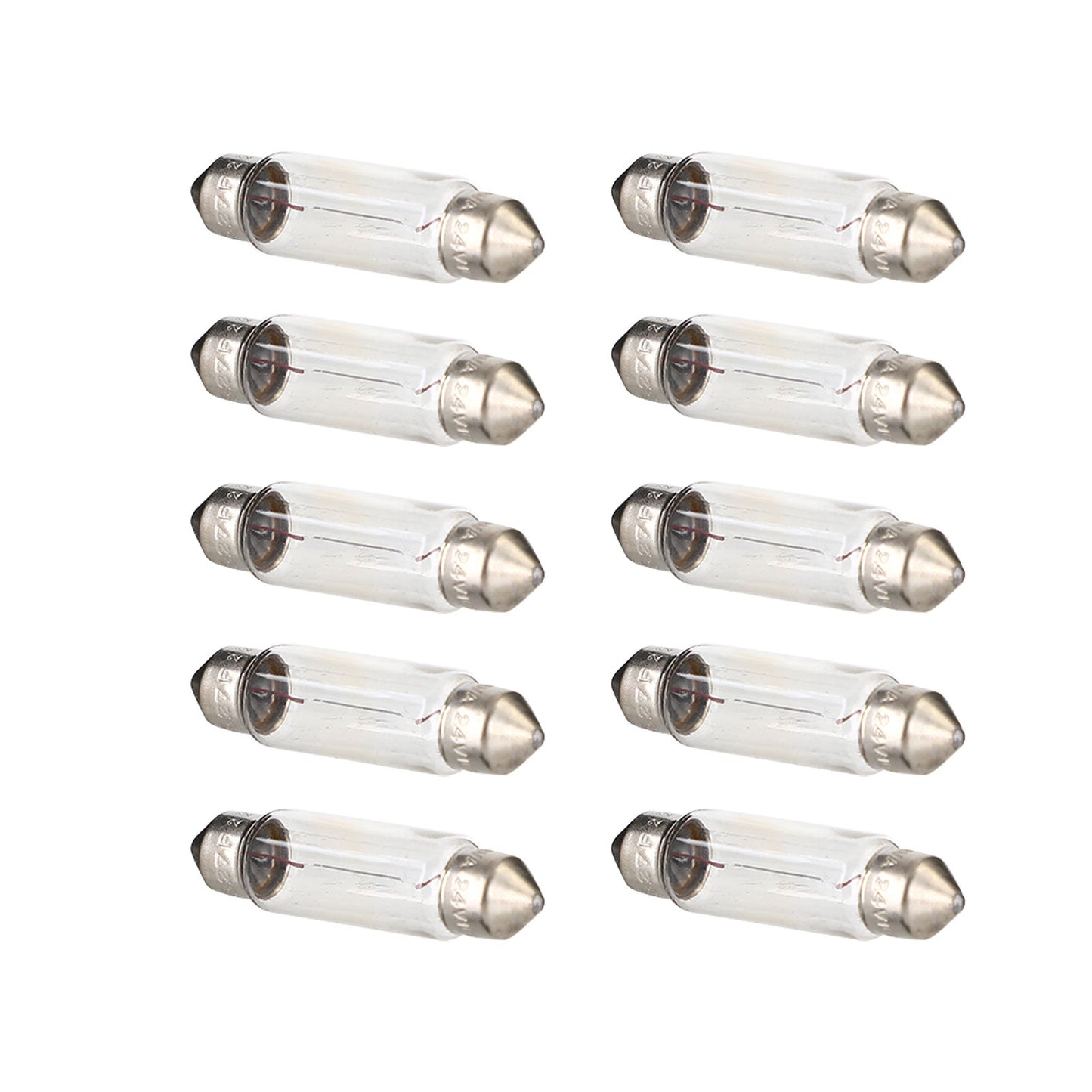 10x For NARVA 17327 Car Auxiliary Bulbs C10W 24V10W SV8.5