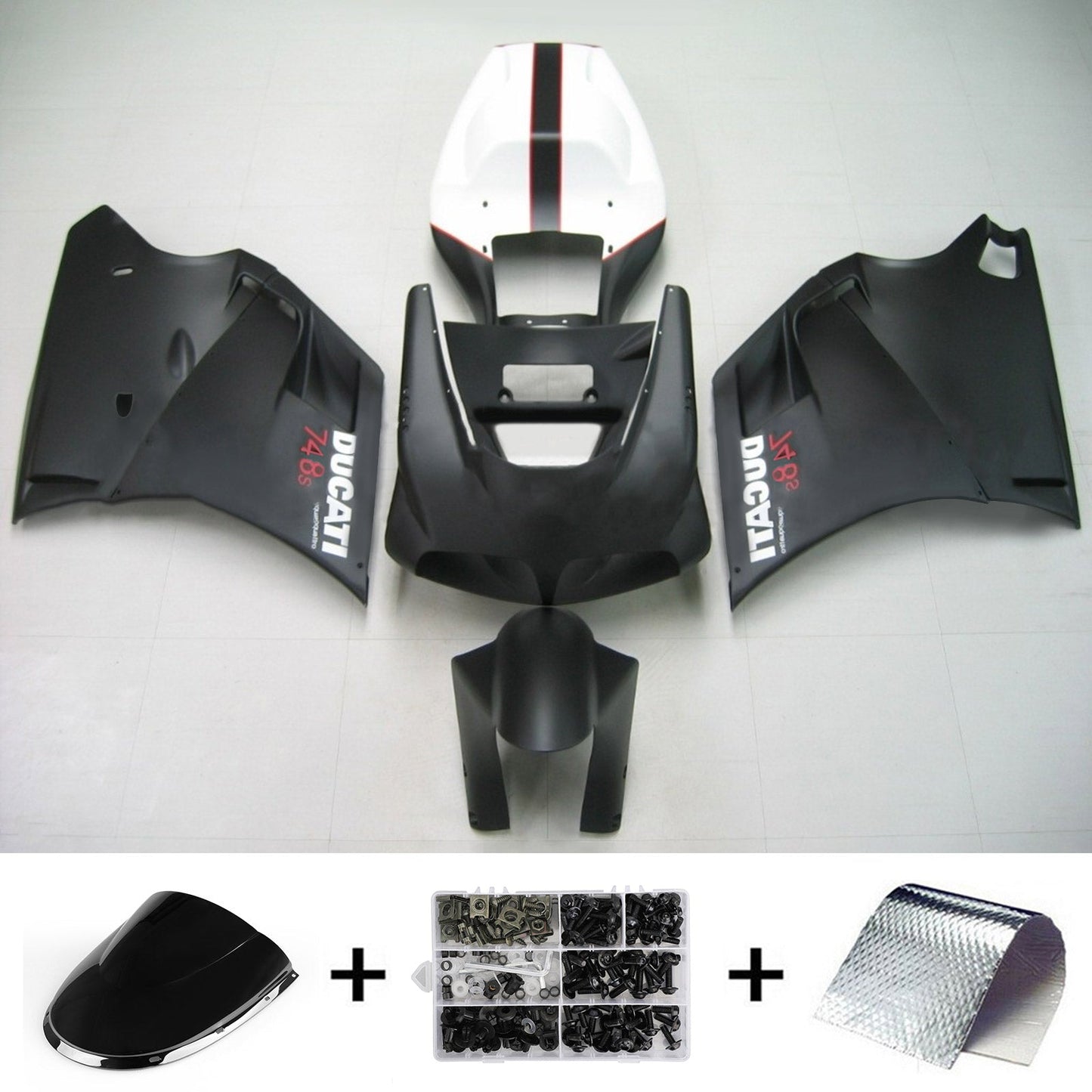 1996-2002 Ducati 996 748 Amotopart Fairing Kit Bodywork ABS #102