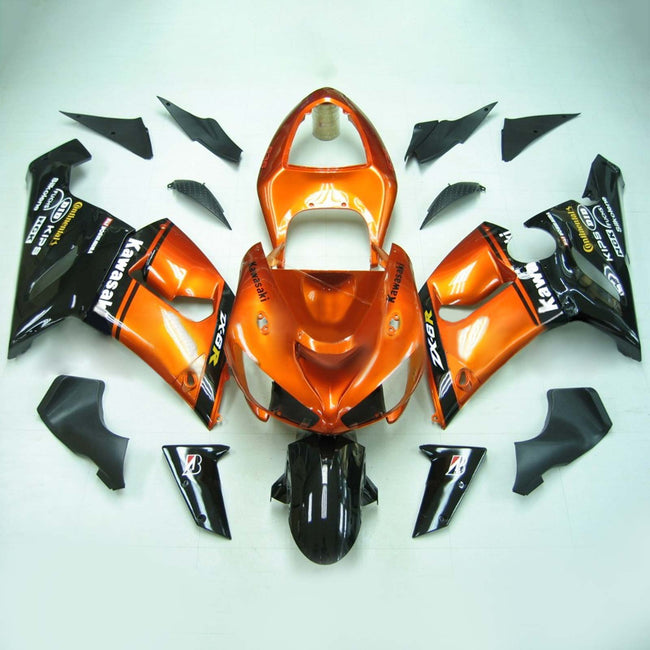 2005-2006 Kawasaki ZX6R 636 Amotopart Injection Fairing Kit Bodywork Plastic ABS #146