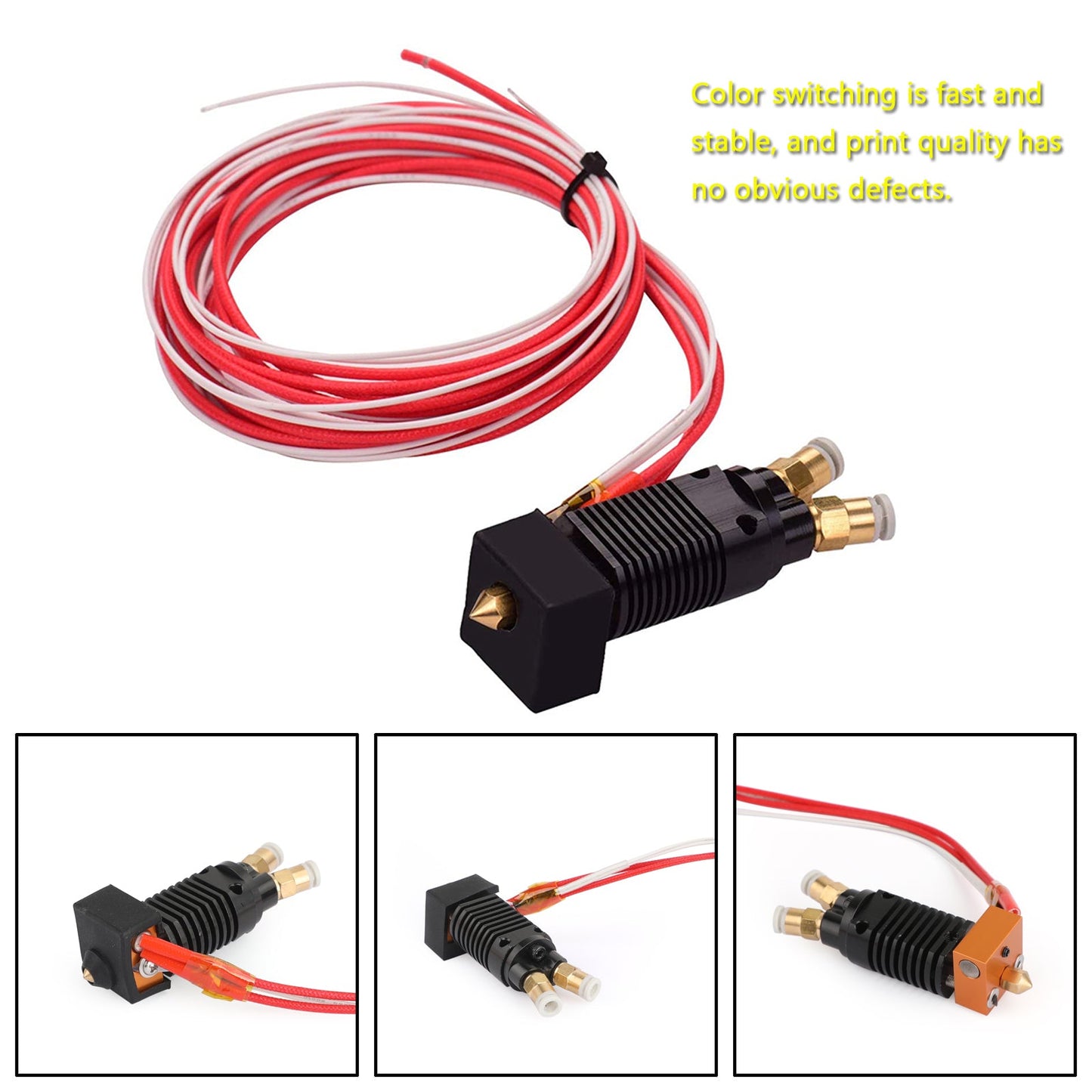 2 In 1 Out Extruder Dual Color 1.75MM 24V fit for Creality Ender-3 TEVO ALFWISE