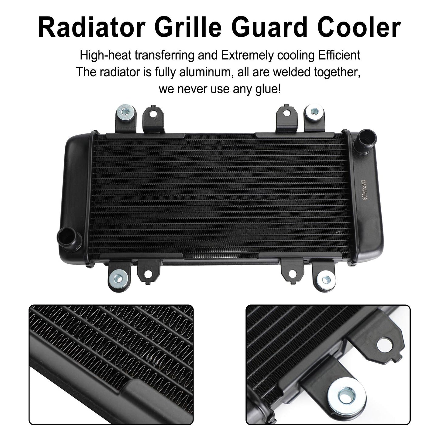 Radiator Guard Cooler Cooling For KAWASAKI NINJA 300 EX300 EX 300 2013-2017 Black