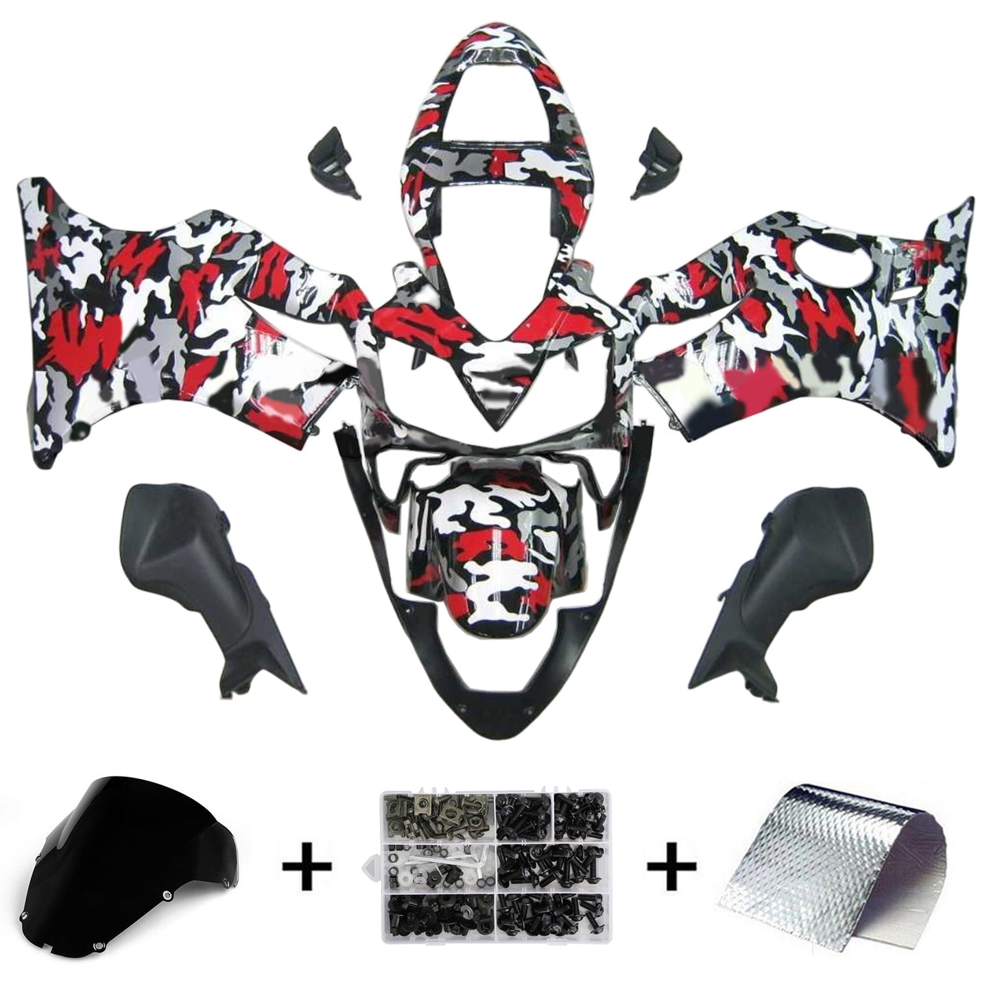 2001-2003 Honda CBR600 F4i Injection Fairing Kit Bodywork Plastic ABS #112