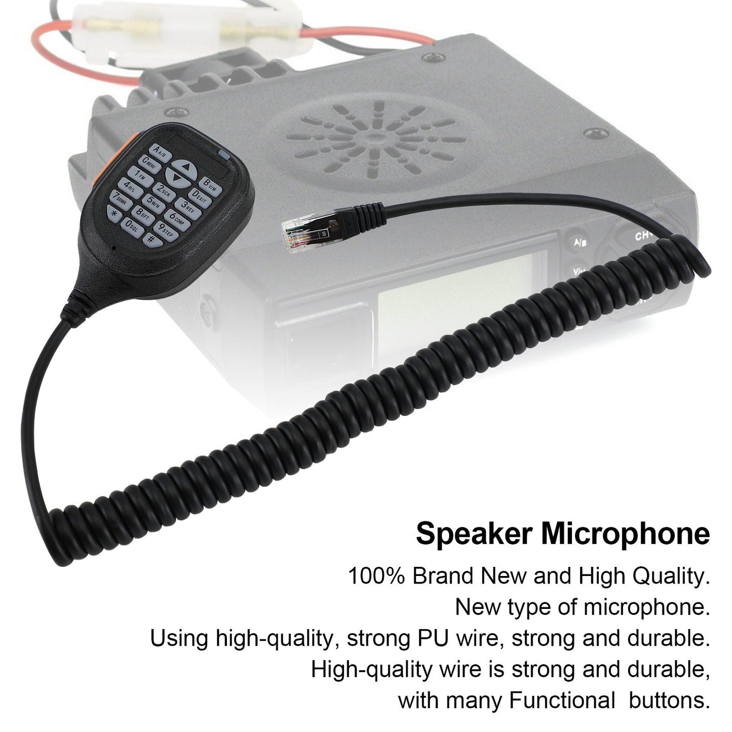 Speaker Mic Microphone For Bj-218 Bj-318 Bj-282 25W Dual Band Mini Mobile Radio