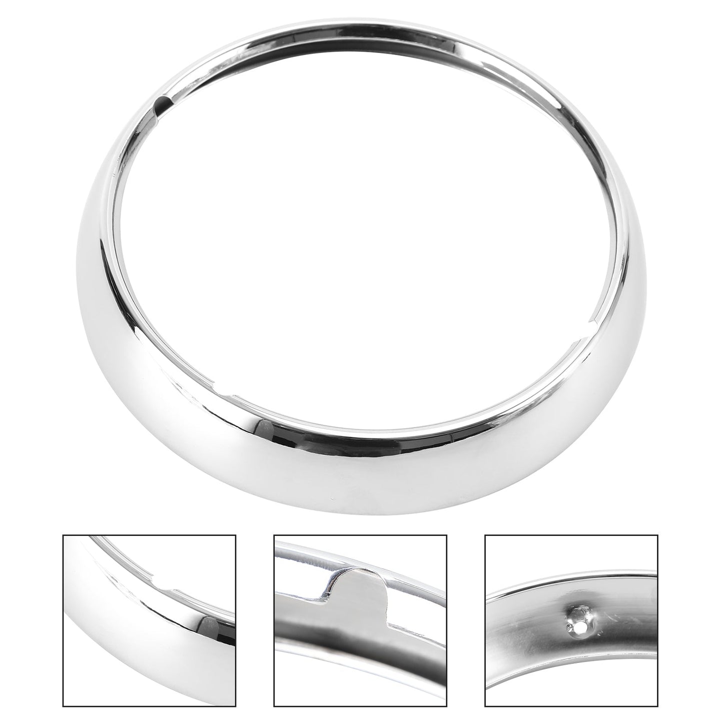 7" Chrome Headlight Trim Ring Light Cover for Touring Road King 67712-83A