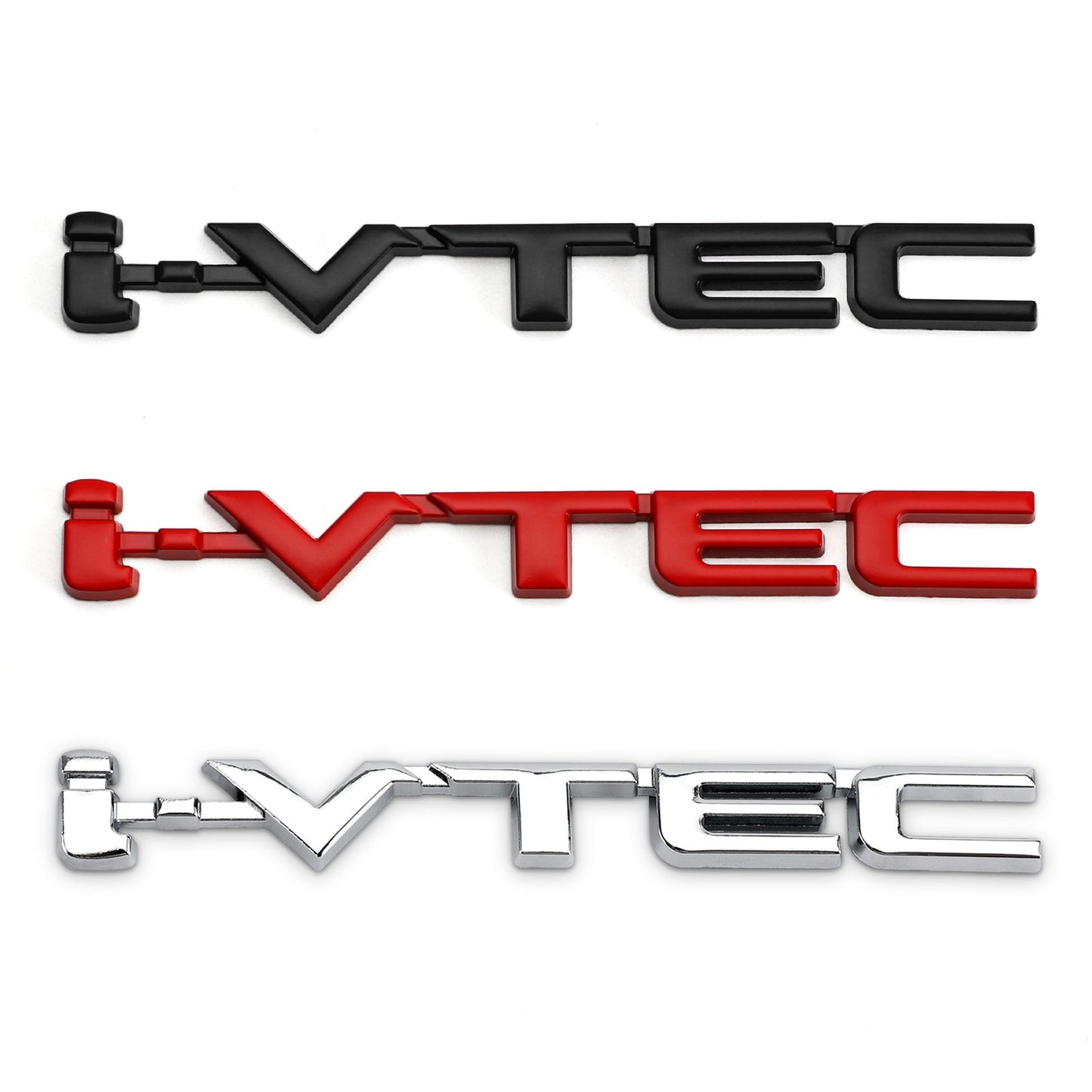 3D Metal i-VTEC Car Trunk Rear Turbo Fender Emblem Badge Decals Stickers Silver