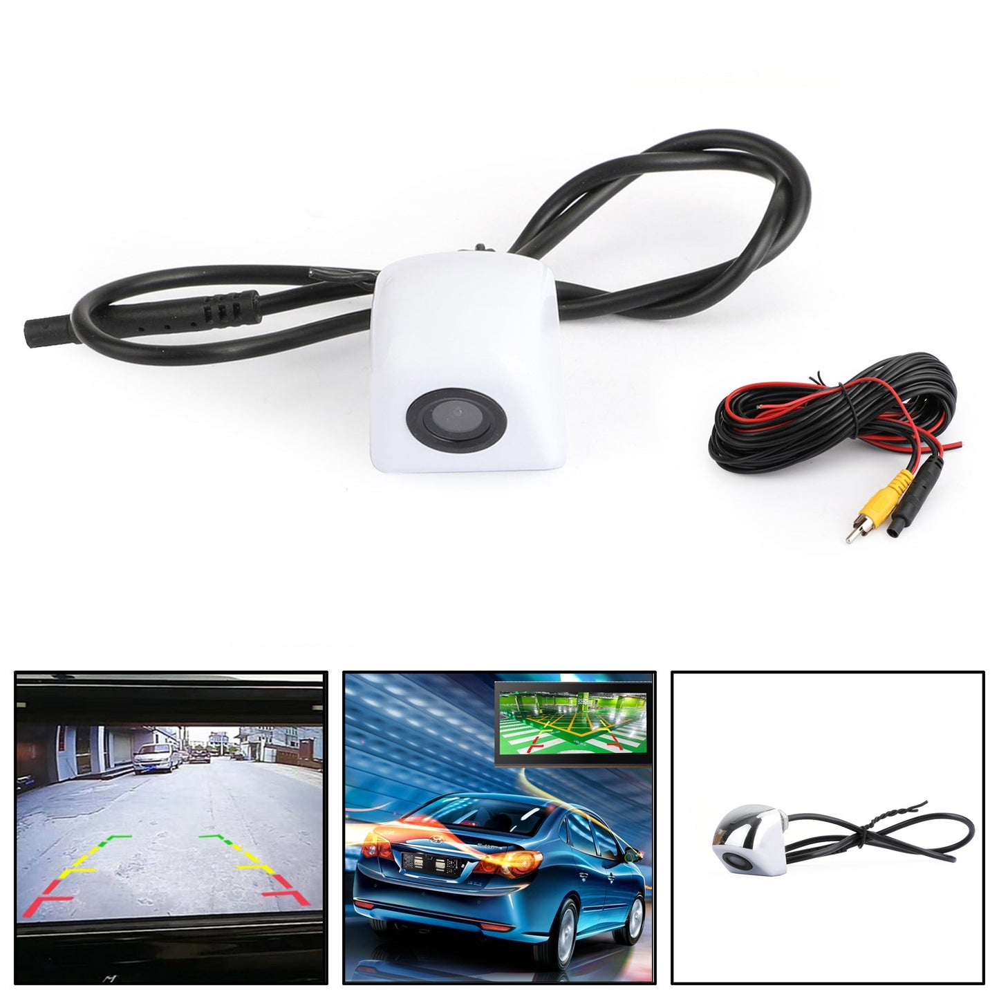 170° Car Rear View Reverse CDD Backup Parking Camera CMOS Night White