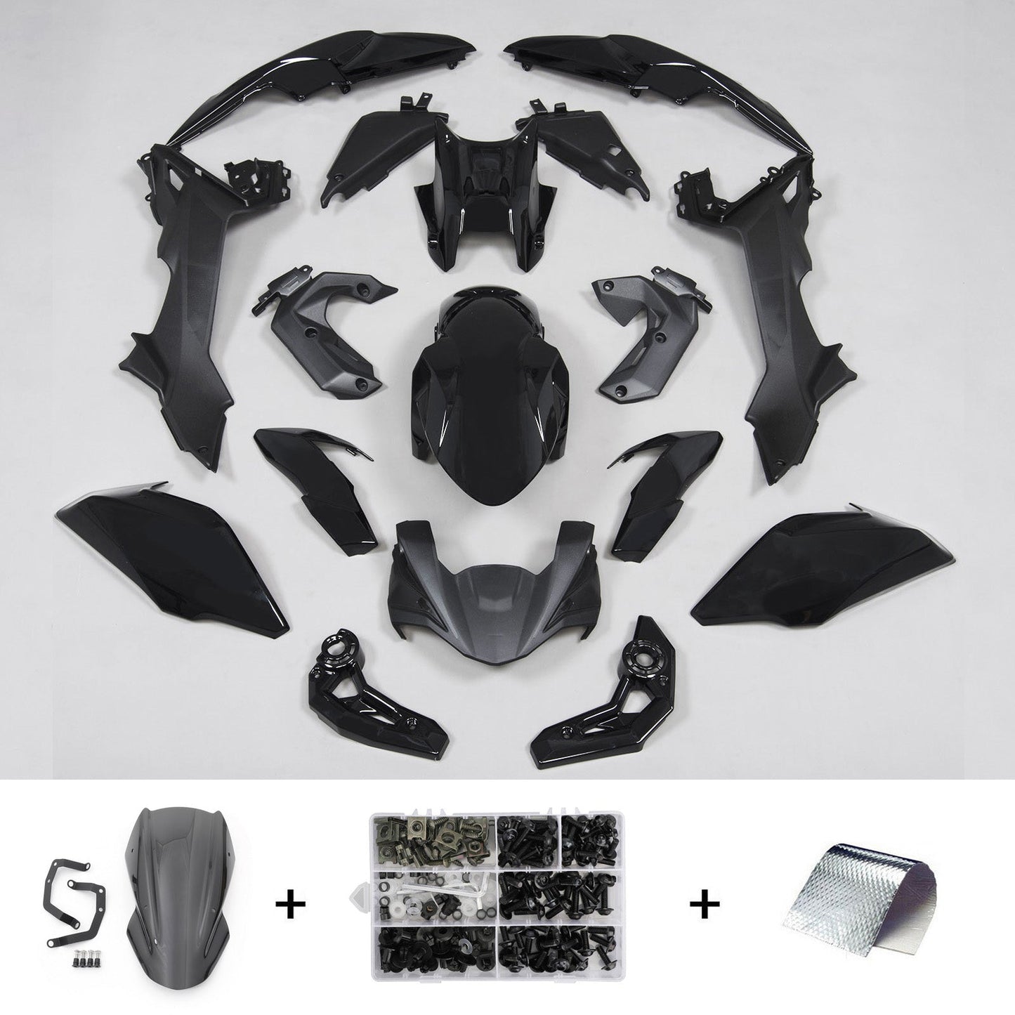 2017-2019 Kawasaki Z650 Black Amotopart Injection ABS Plastic Bodywork Fairing #28