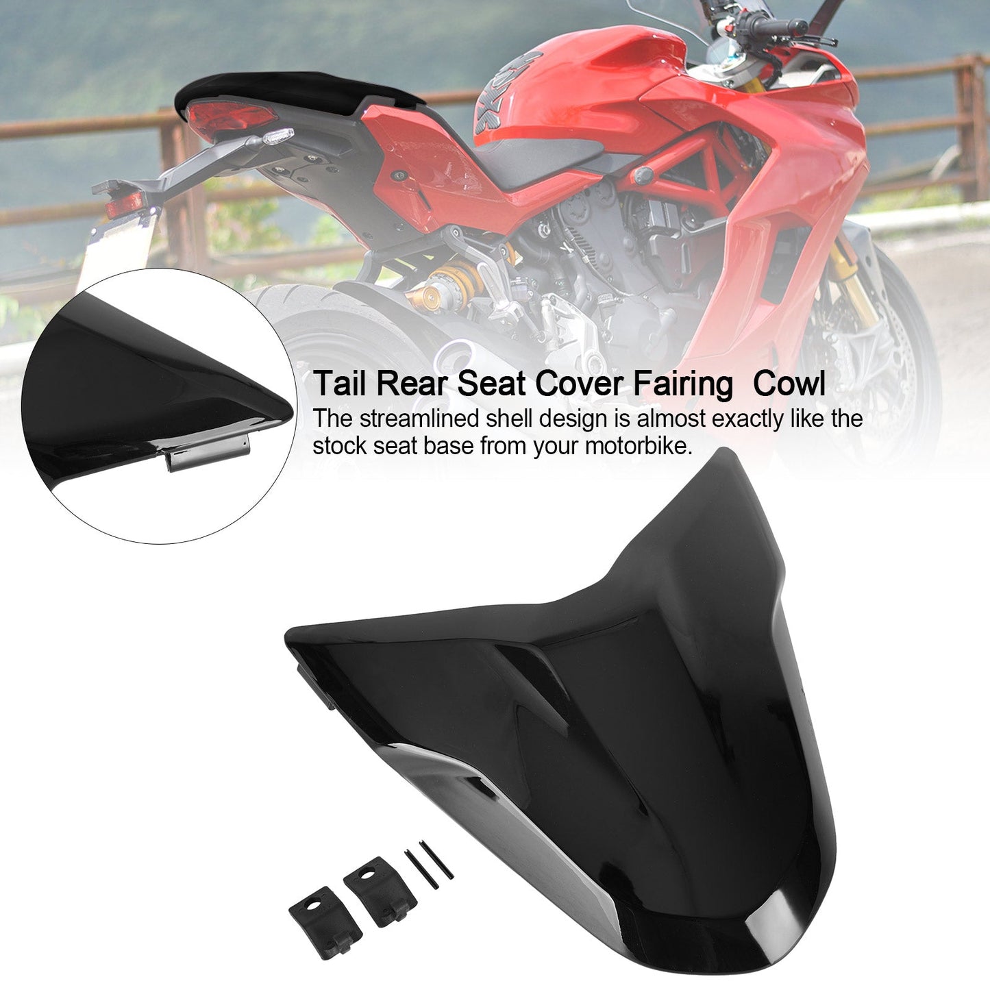 Tail Rear Seat Cover Fairing Cowl For DUCATI Supersport 939 950 All Year Black