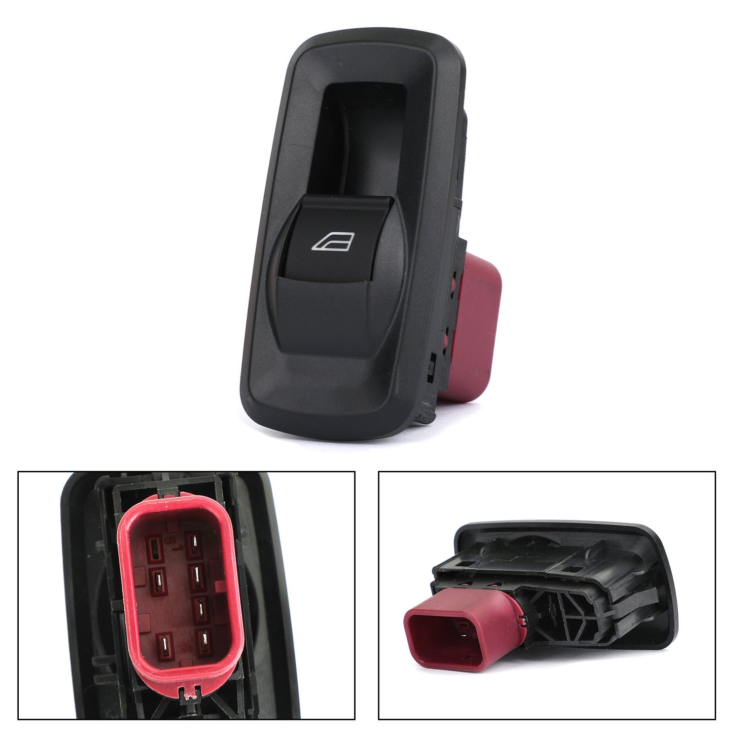 Electric Window Control Switch 6P Fit For Ford Fiesta VI 1.25 1.4 1.6 TDCi 2008-up BLK