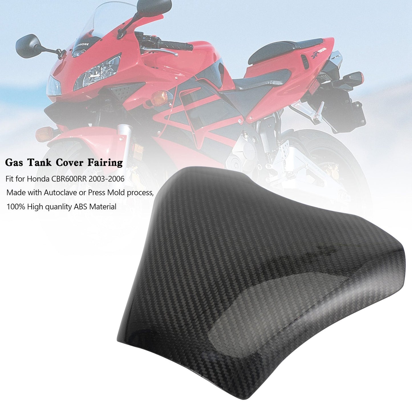 Honda CBR600RR 2003-2006 Carbon Gas Tank Cover Panel Fairing Protector