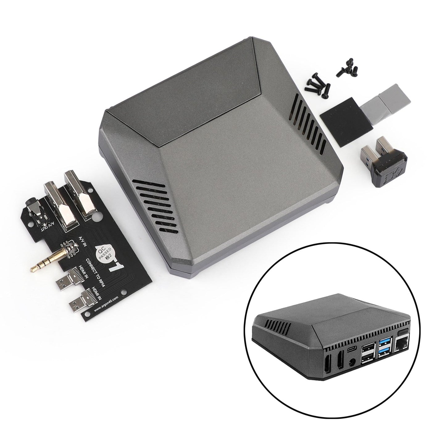 2021 Aluminum Case for Raspberry Pi 4 with Safe Power Button for Argon One