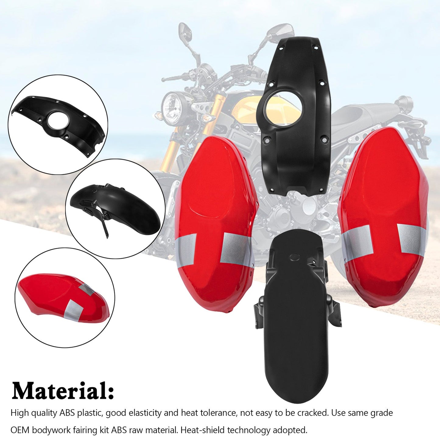 2016-2021 Yamaha XSR900 Injection ABS Plastic Bodywork Fairing Kit 001#