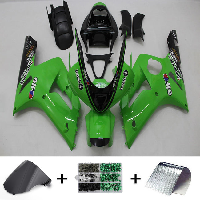 2003-2004 Kawasaki ZX6R 636 Injection Fairing Kit Bodywork Plastic ABS#124