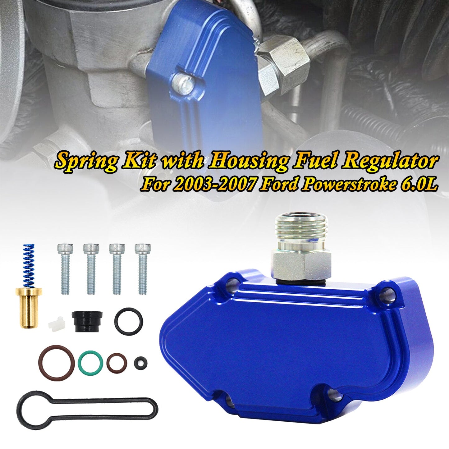 Ford Powerstroke 6.0L 2003-2007 Blue Spring Kit with Housing Fuel Regulator