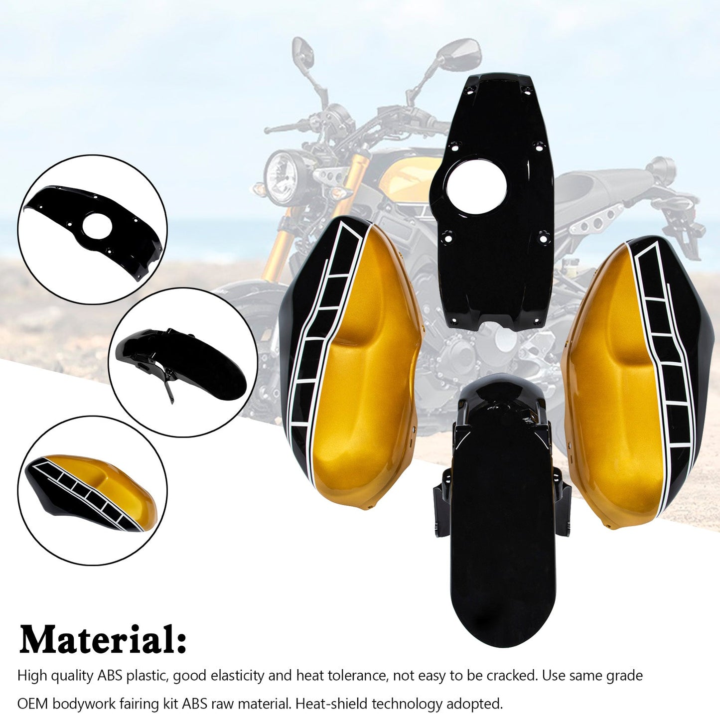 2016-2021 Yamaha XSR900 Injection ABS Plastic Bodywork Fairing Kit 001#