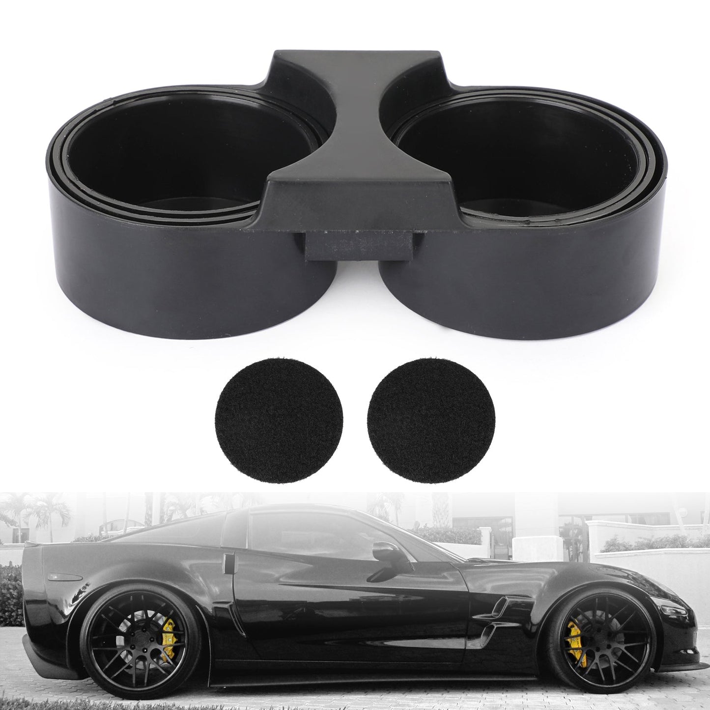 Duel Extendable And Retractable Cup Holder Fit For Chevrolet C7 Corvette 2014-2019