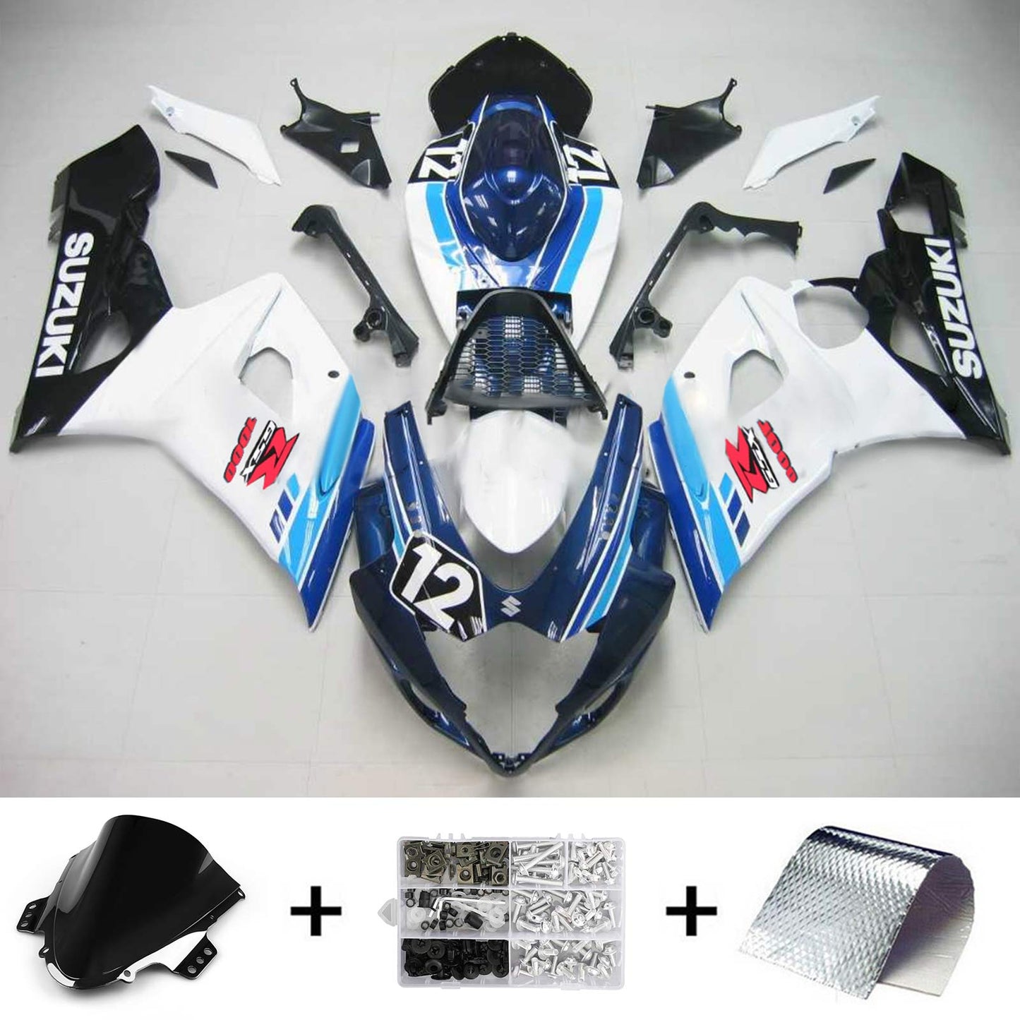 2005-2006 Suzuki GSXR1000 K5 Amotopart Injection Fairing Kit Bodywork Plastic ABS #127