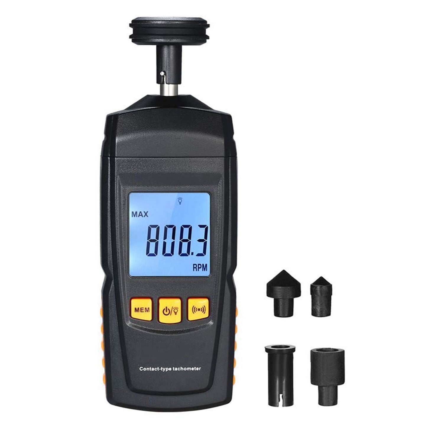 GM8906 Portable Digital Contact Motor Tachometer LCD Speedometer Tach RPM Tester