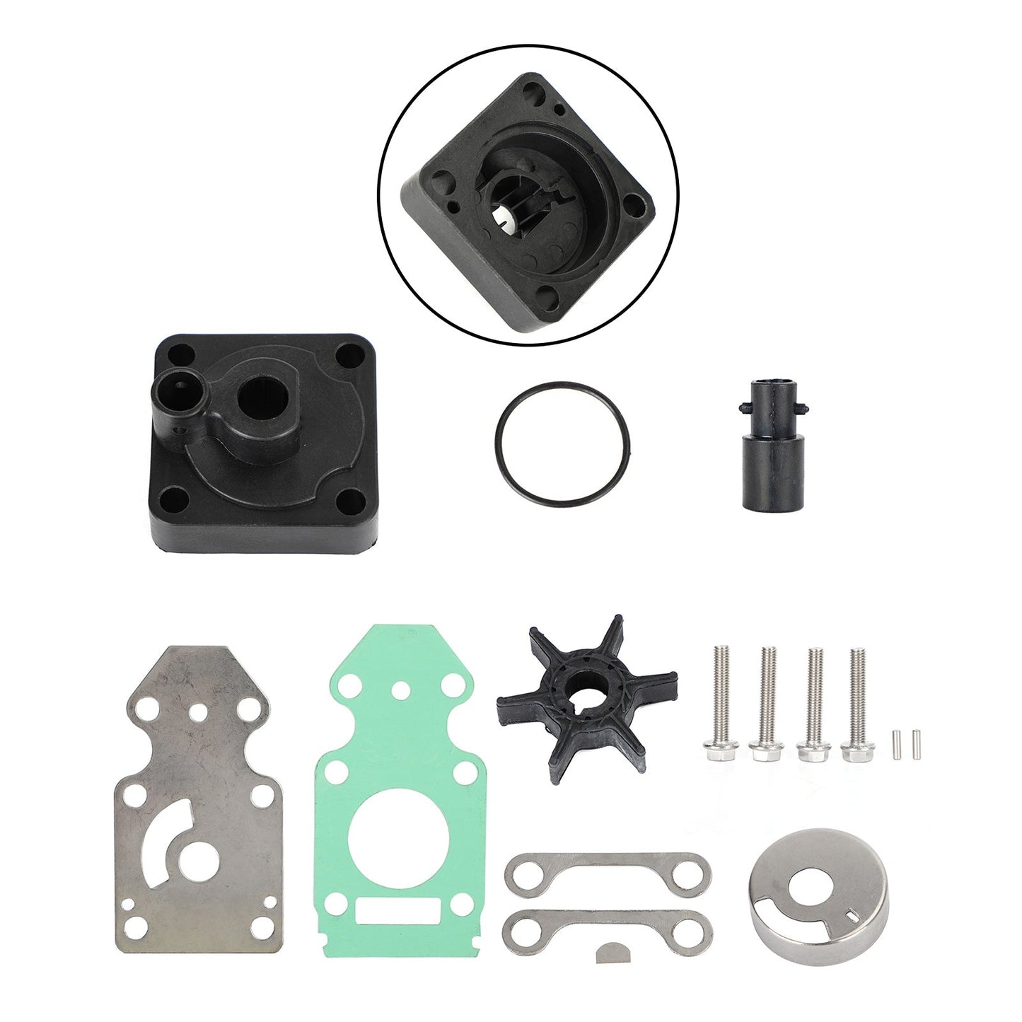 Water Pump Rebuild Kit fit for Yamaha w Housing 63V-W0078-02-00 9.9 15HP