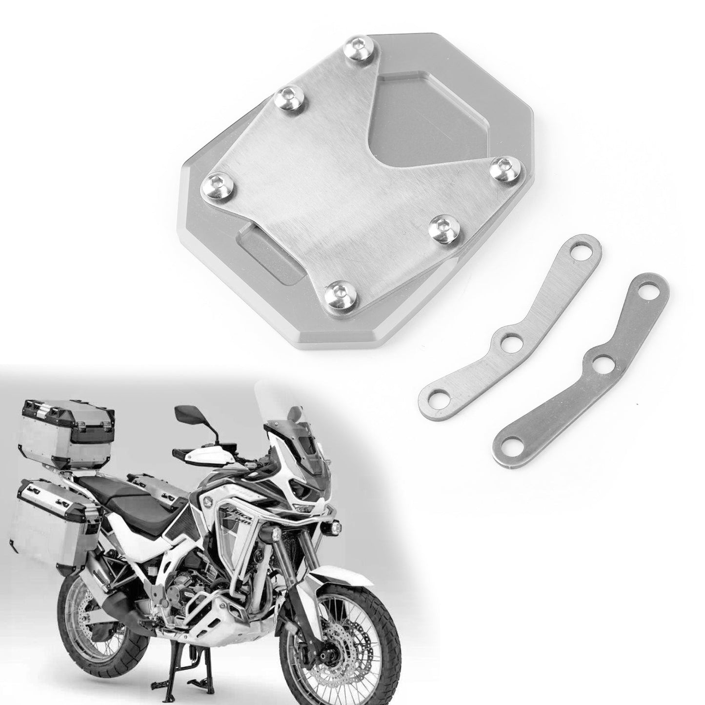 Kickstand Side Stand Extension Pad For Honda CRF 1100 L AFRICA TWIN / ADV 2020 BLK