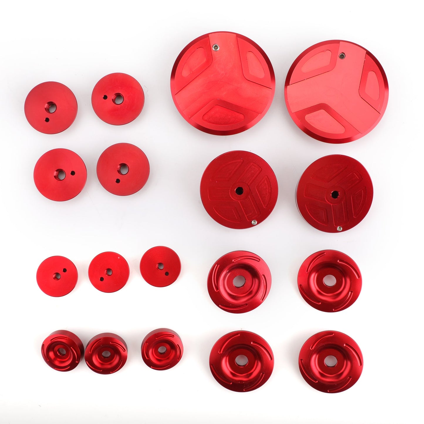 Upper Frame Plugs Caps Covers Set CNC Aluminum For BMW R1200GS ADV LC 13-19 Red