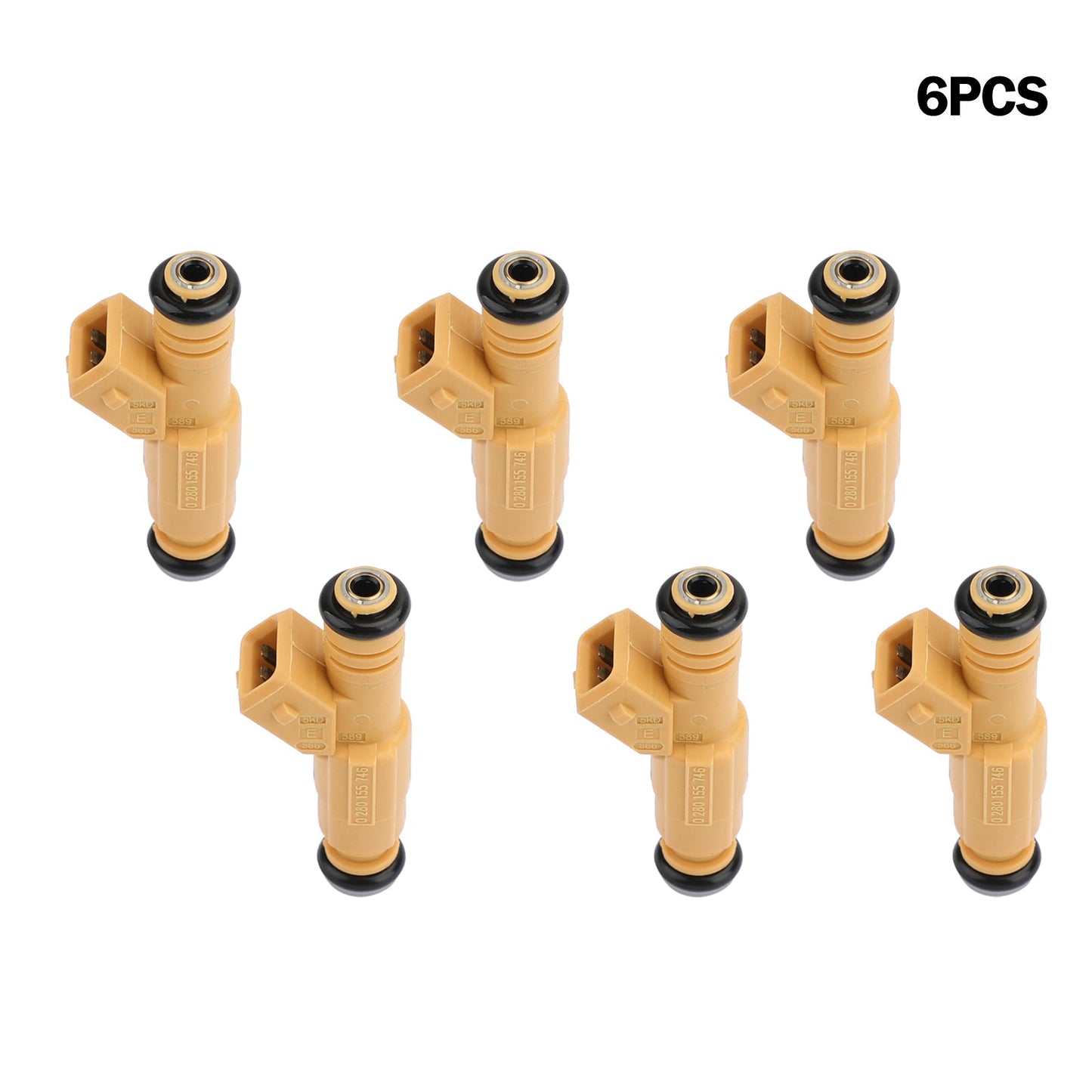 6PCS Fuel Injector 0280155746 Fit Volvo 960 S90 V90 2.9L I6 1996-1998 FJ583