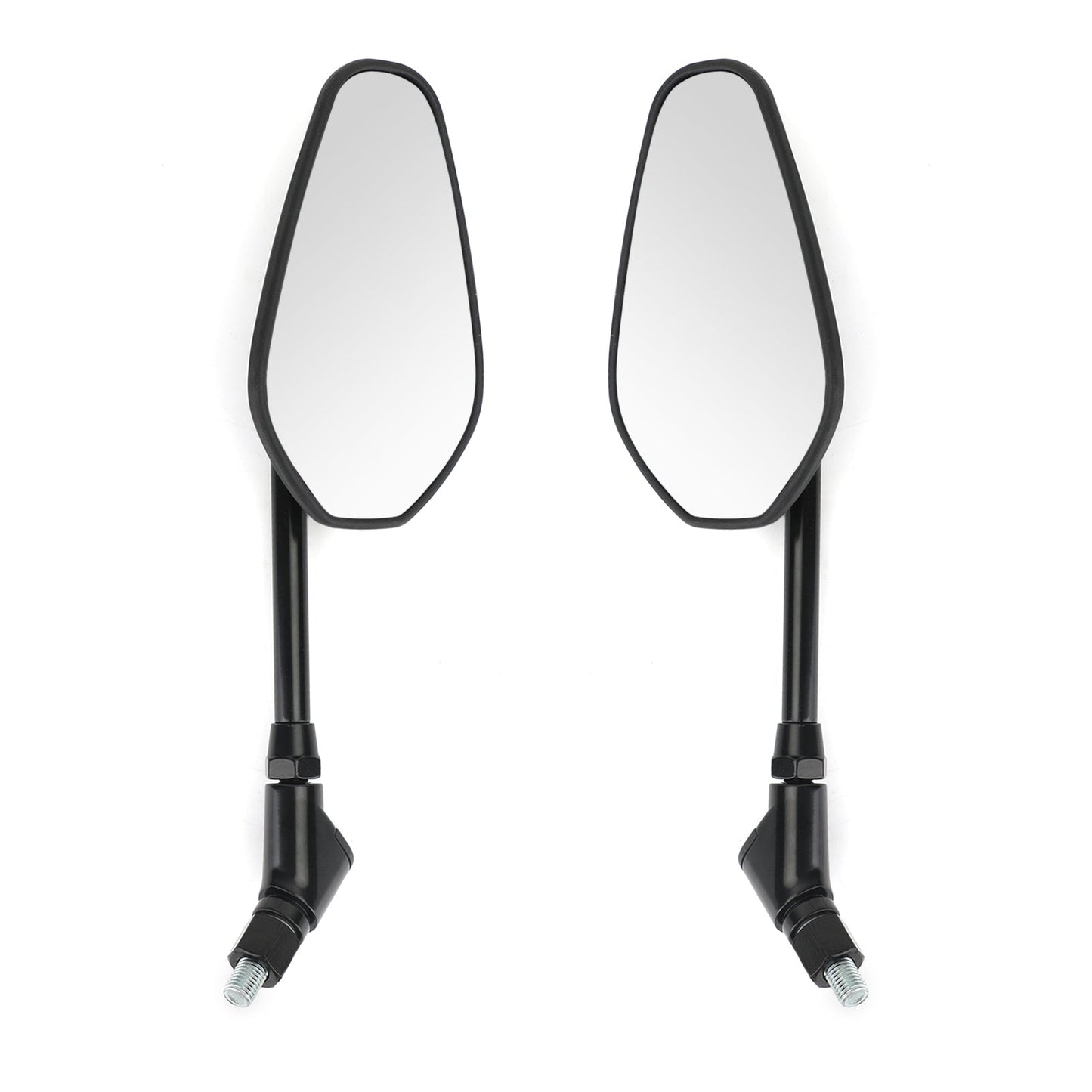 UNIVERSAL Pair M10 Rearview Mirrors for Motorcycle Custom Cruiser Cafe Racer