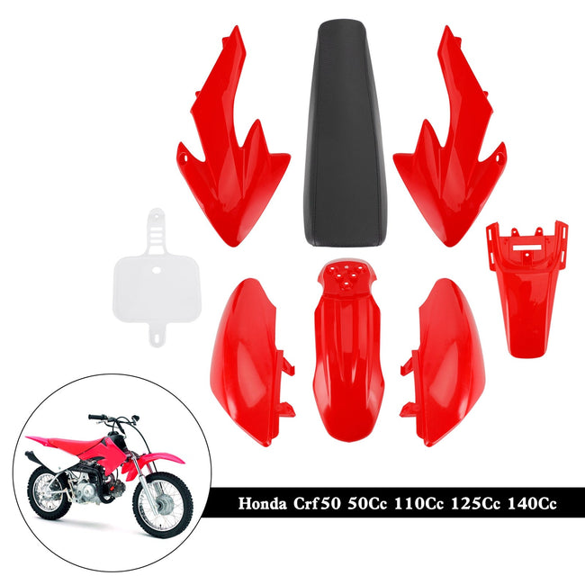 50Cc 110Cc 125Cc 140Cc Plastic 4-stroke Crf50 Pit Off-Road Bike Set Mudguard Seat