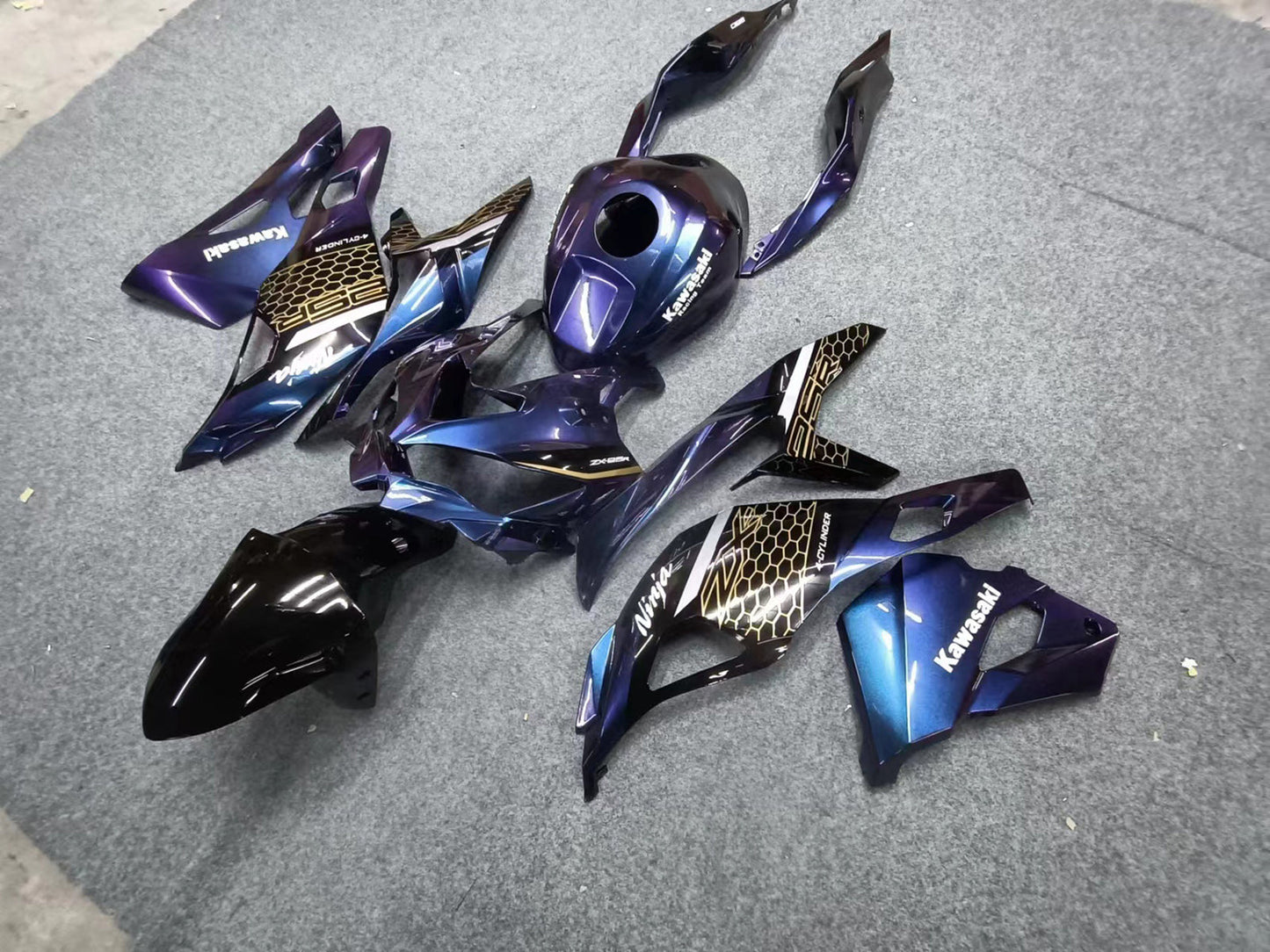 2019-2025 Kawasaki Ninja ZX-25R Amotopart Injection Fairing Kit Bodywork ABS #102