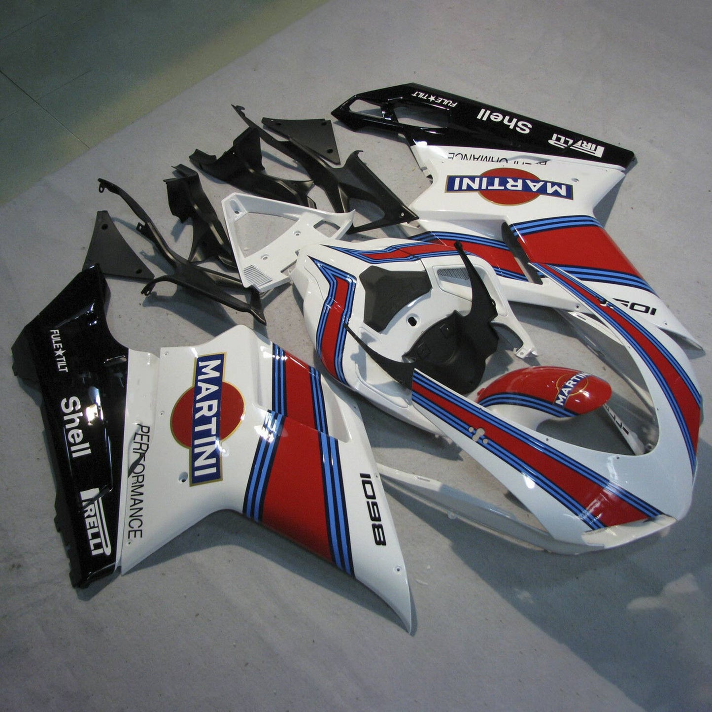 2007-2012 Ducati 1098 848 1198 MARTINI Plastic Fairing Bodywork #18