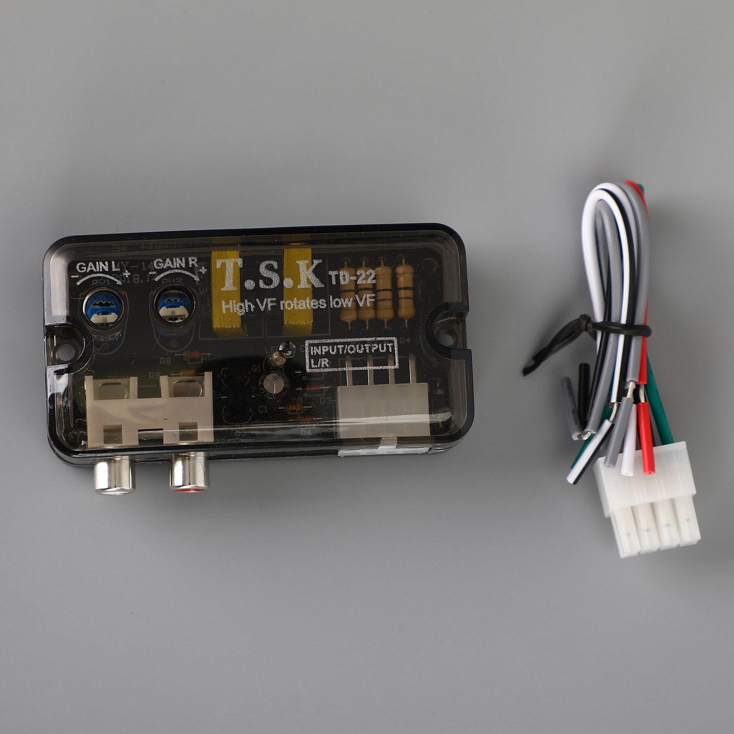 12V Td-22 Rca Stereo High To Low Frequency Level Audio Speaker Converter Cable