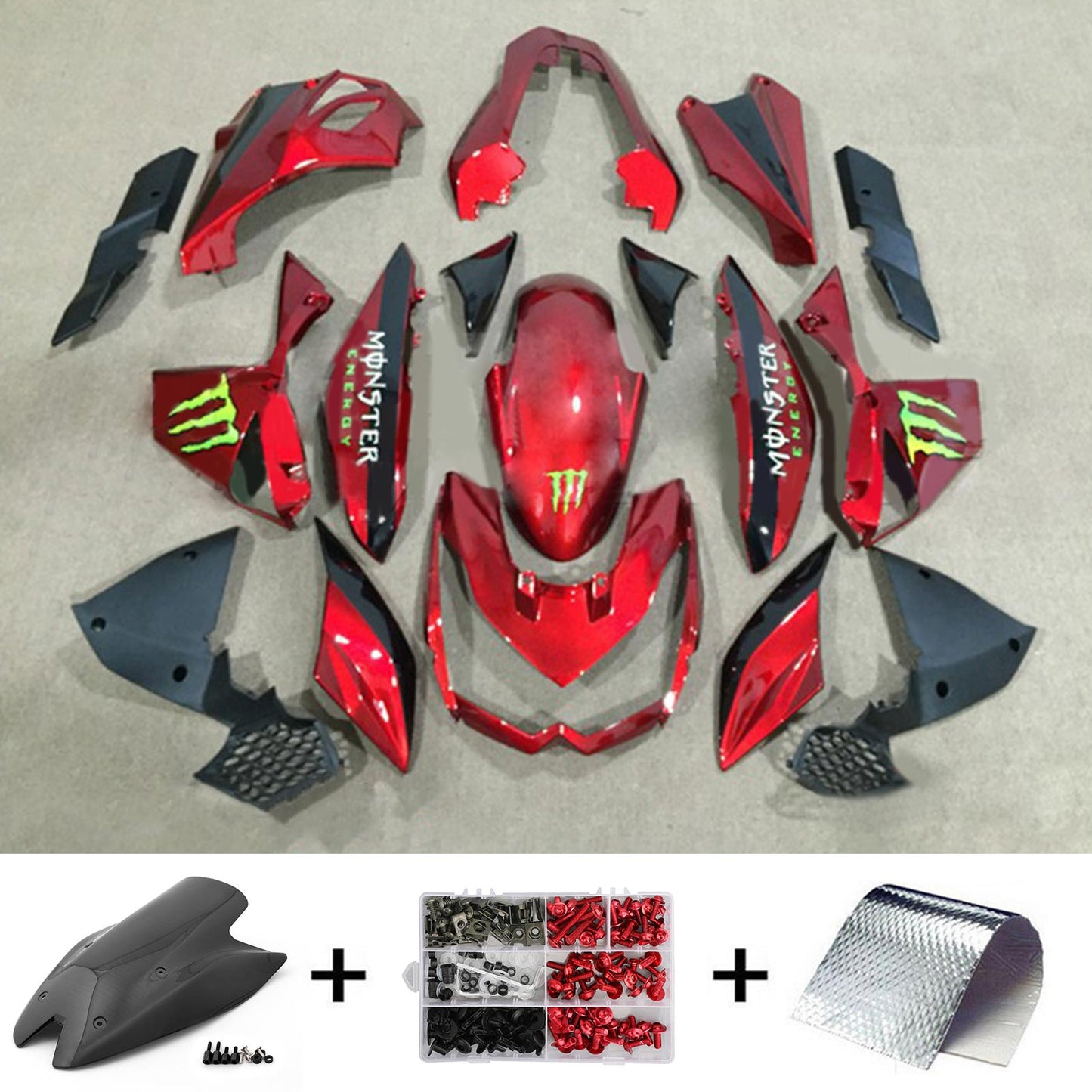 2010-2013 Kawasaki Z1000 Injection Fairing Kit Bodywork Plastic ABS#110