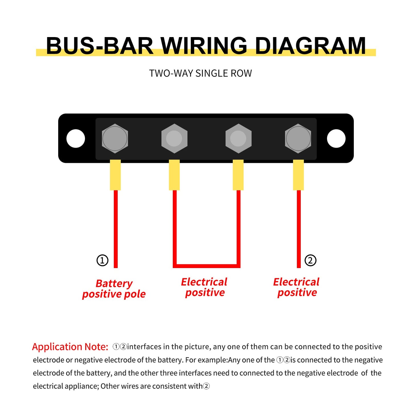 2/4/6/12 Way Car Bus Bar Block Dust Cover Distribution Terminal For Auto Marine