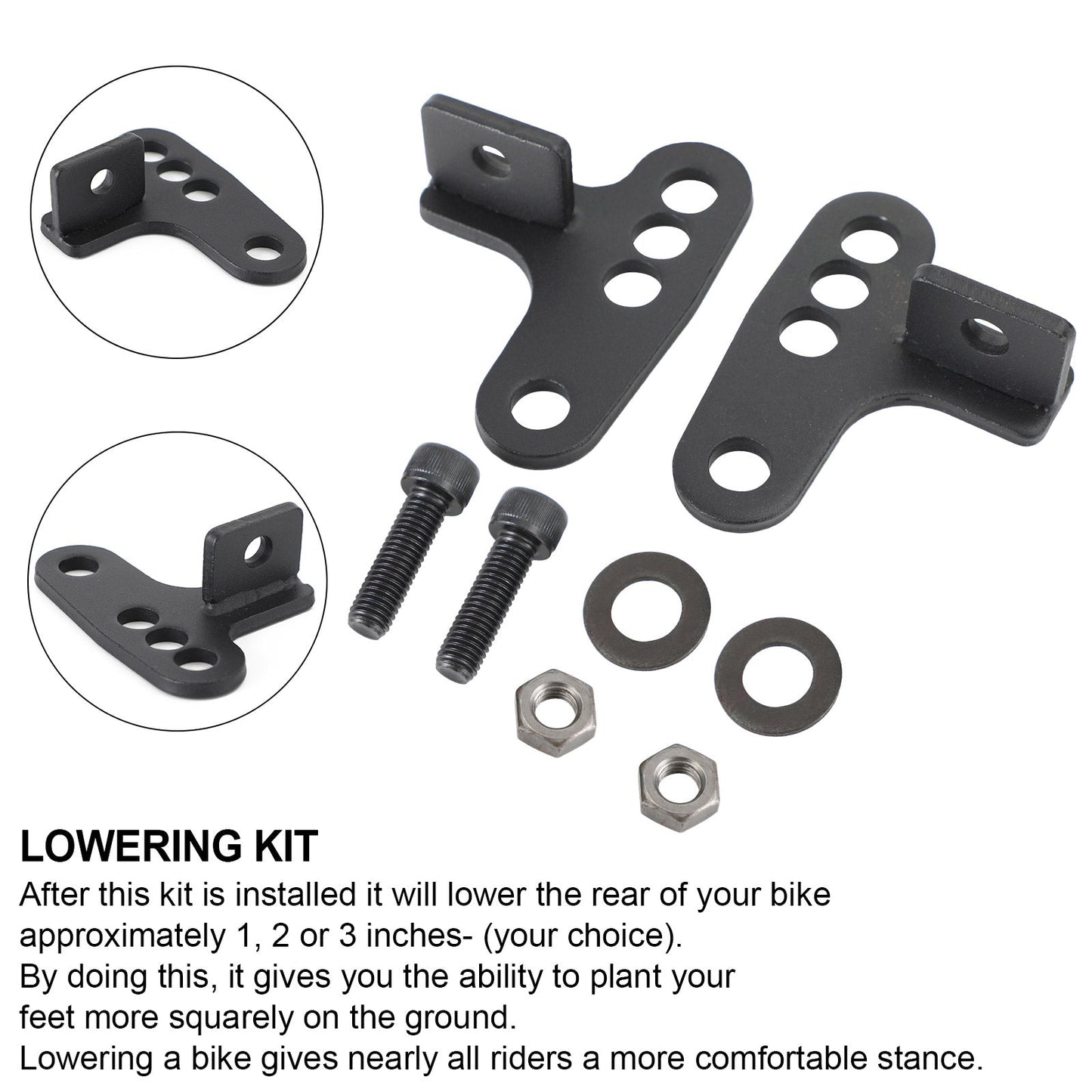 1-3" Adjustable Rear Lowering Links Drop Kit For Sportster XL883 1200 1988-1999