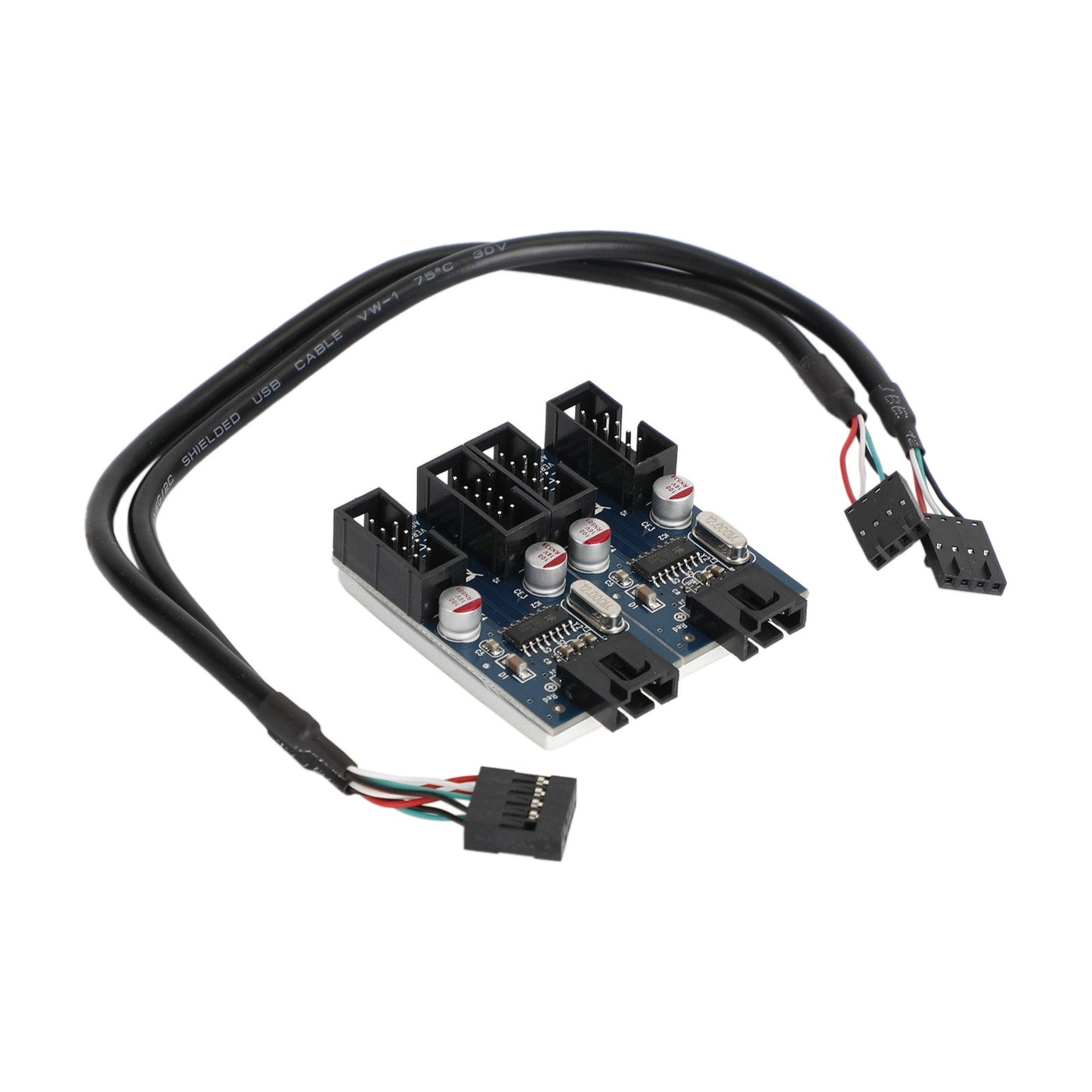 PC Case Internal 9-Pin USB 2.0 Male 1 To 4 Female Splitter PCB Chipset Extender