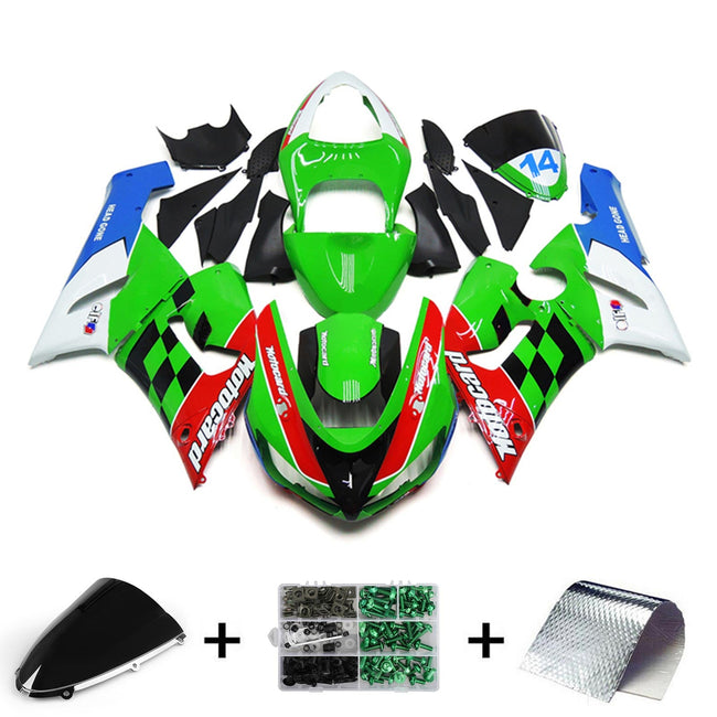 2005-2006 Kawasaki ZX6R 636 Fairing Kit Bodywork Plastic ABS